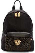 Versace Black Studded Medusa Backpack