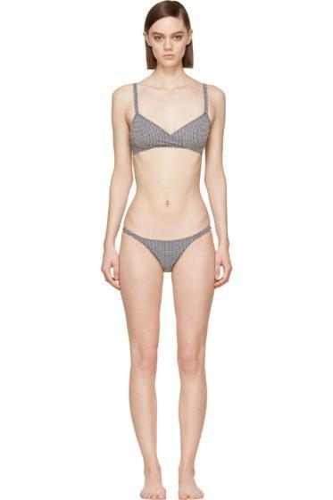 Lisa Marie Fernandez Black And White Gingham Seersucker Yasmin Bikini