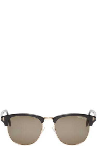 Tom Ford Black And Gold Henry Sunglasses