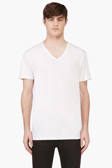 Calvin Klein Underwear White V-neck T-shirt Three-pack