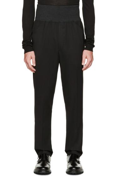 Thamanyah Black Accent Waistband Trousers