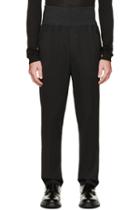 Thamanyah Black Accent Waistband Trousers