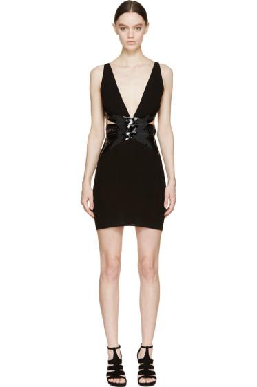 Iris Van Herpen Black Laser-cut Waspie Dress