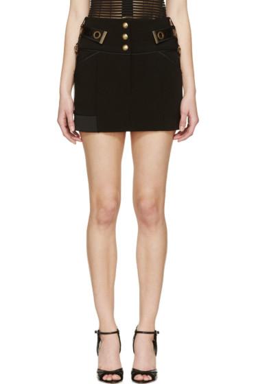 Anthony Vaccarello Black Chained Belt Mini Skirt
