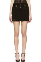 Anthony Vaccarello Black Chained Belt Mini Skirt