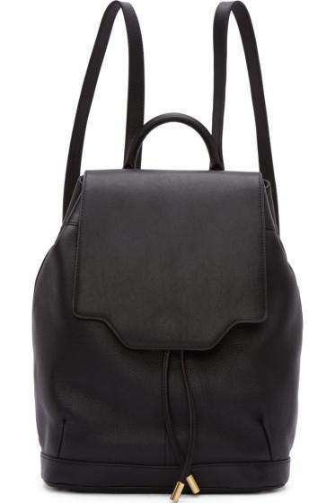 Rag And Bone Black Leather Pilot Backpack