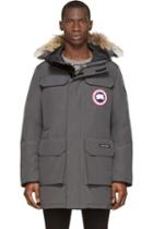 Canada Goose Grey Down And Fur Citadel Parka
