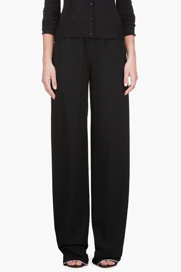 Calvin Klein Collection Black Telma Fluid Panama Lounge Pants