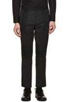 Dolce And Gabbana Charcoal Tweed Cropped Trousers
