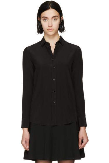 Saint Laurent Black Silk Crêpe Shirt