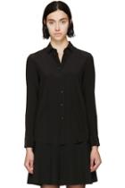 Saint Laurent Black Silk Crêpe Shirt