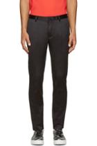 Calvin Klein Collection Black Cotton Satin Exact Trousers