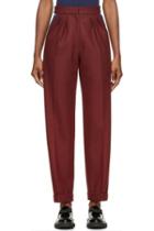 Roksanda Burgundy Wool Marre Trousers
