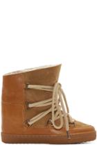 Isabel Marant Camel Shearling Nowles Boots
