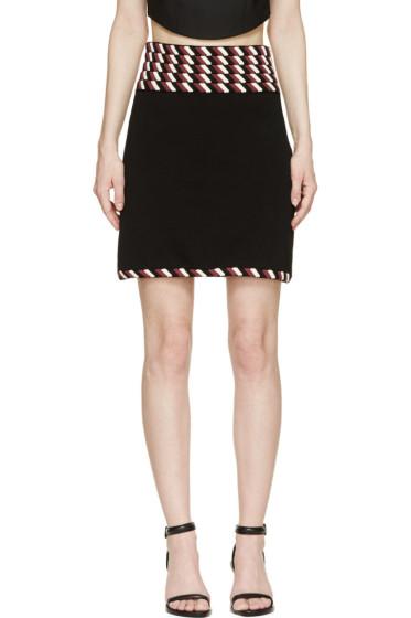 Christopher Kane Black Striped Rope Trim Skirt