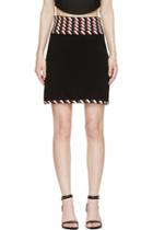 Christopher Kane Black Striped Rope Trim Skirt