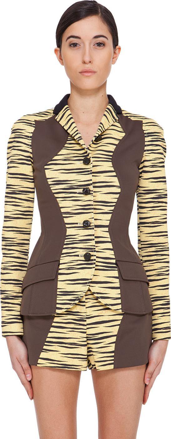 Proenza Schouler Yellow Tiger Print Jacket