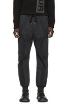 Ktz Black And Grey Cut-out Lounge Pants