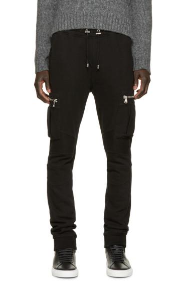 Balmain Black Cargo Lounge Pants