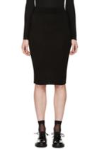 Alexander Mcqueen Black Knit Pencil Skirt