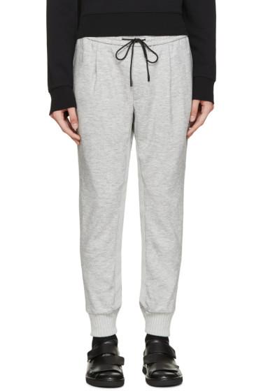 Juun.j Grey Cropped Jersey Lounge Pants