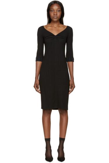 Nina Ricci Black Wool Off-the-shoulder Dress