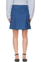 Richard Nicoll Blue Box Pleat Mini Skirt