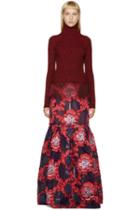 Erdem Red And Purple Madda Dress
