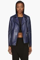 Costume National Indigo Lambskin Jacket