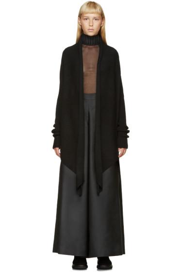 Gareth Pugh Black Cashmere Open Cardigan