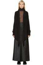 Gareth Pugh Black Cashmere Open Cardigan