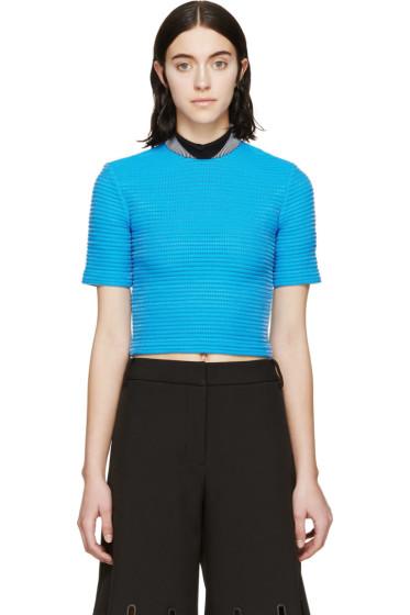 Alexander Wang Blue Cropped Cycling T-shirt