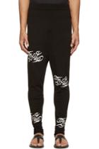 Thamanyah Black Knit Logo Lounge Pants