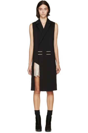 Anthony Vaccarello Black And Silver Chime Vest