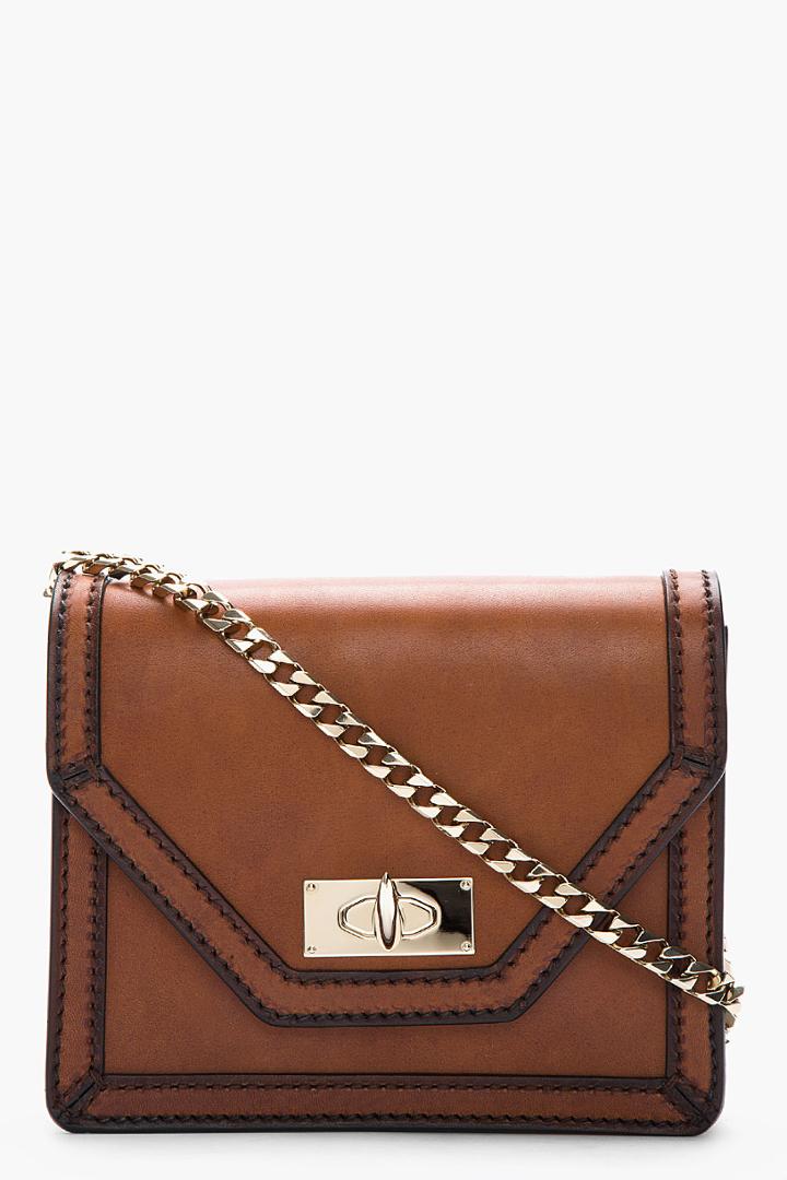 Givenchy Brown Vintage Leather Sharktooth Shoulder Bag