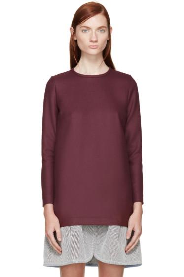Mother Of Pearl Burgundy Layered Harrow Dress