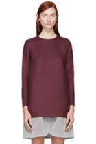 Mother Of Pearl Burgundy Layered Harrow Dress