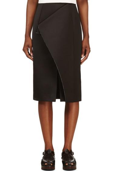 Roksanda Black Folded Panel Balmont Skirt