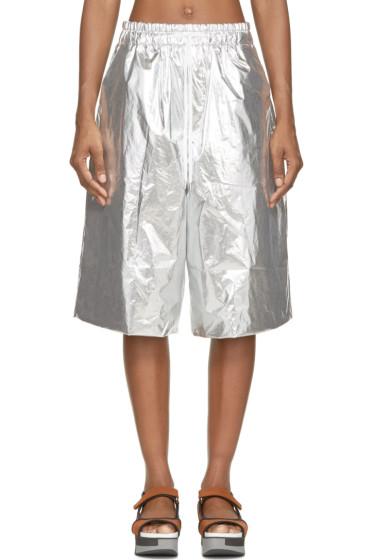 Juun.j Silver Foil Shorts