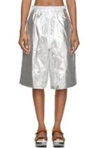 Juun.j Silver Foil Shorts