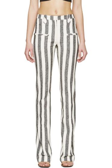 Altuzarra Black And Ivory Striped Trousers