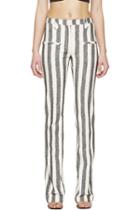 Altuzarra Black And Ivory Striped Trousers
