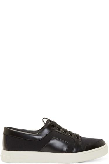 Pierre Balmain Black Paneled Low-top Sneakers