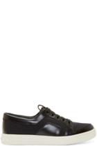 Pierre Balmain Black Paneled Low-top Sneakers