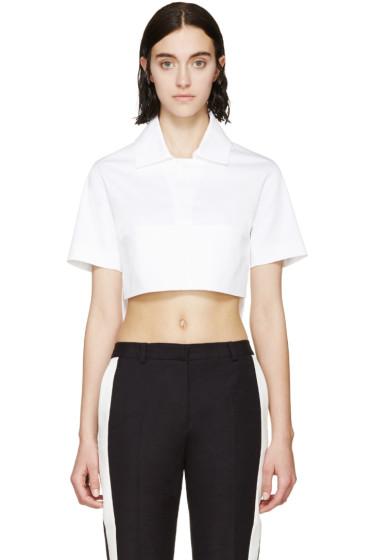 Dsquared2 White Cropped Polo