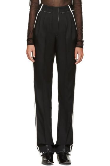 Paco Rabanne Black And White Pleated Trousers