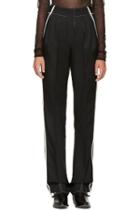 Paco Rabanne Black And White Pleated Trousers