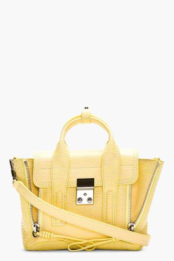 3.1 Phillip Lim Yellow And Pink Leather Mini Pashli Satchel