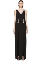 Versus Black Crepe Anthony Vaccarello Edition Slit Dress