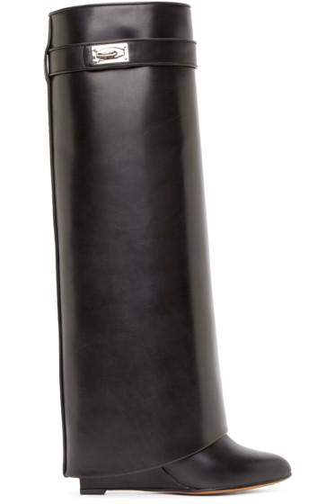Givenchy Black Leather Pant Boots